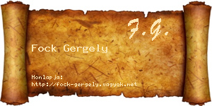 Fock Gergely névjegykártya