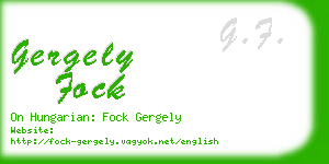 gergely fock business card